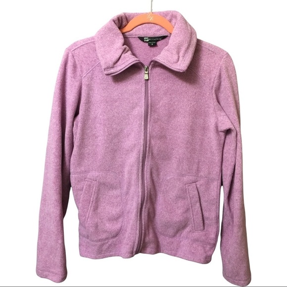 BC Clothing Jackets & Blazers - 𝅺FLEECE heathered pink zip coat with pockets.